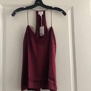NWT CAMI NYC racer back cami size XS, color ox blood